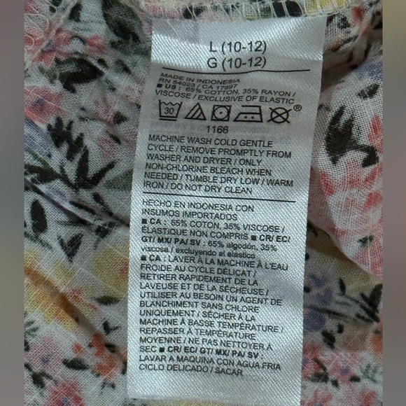 NWT Old Navy Floral Long-Sleeve Fit and Flare Dress Multi Floral Girls 10/12 - Picture 4 of 12